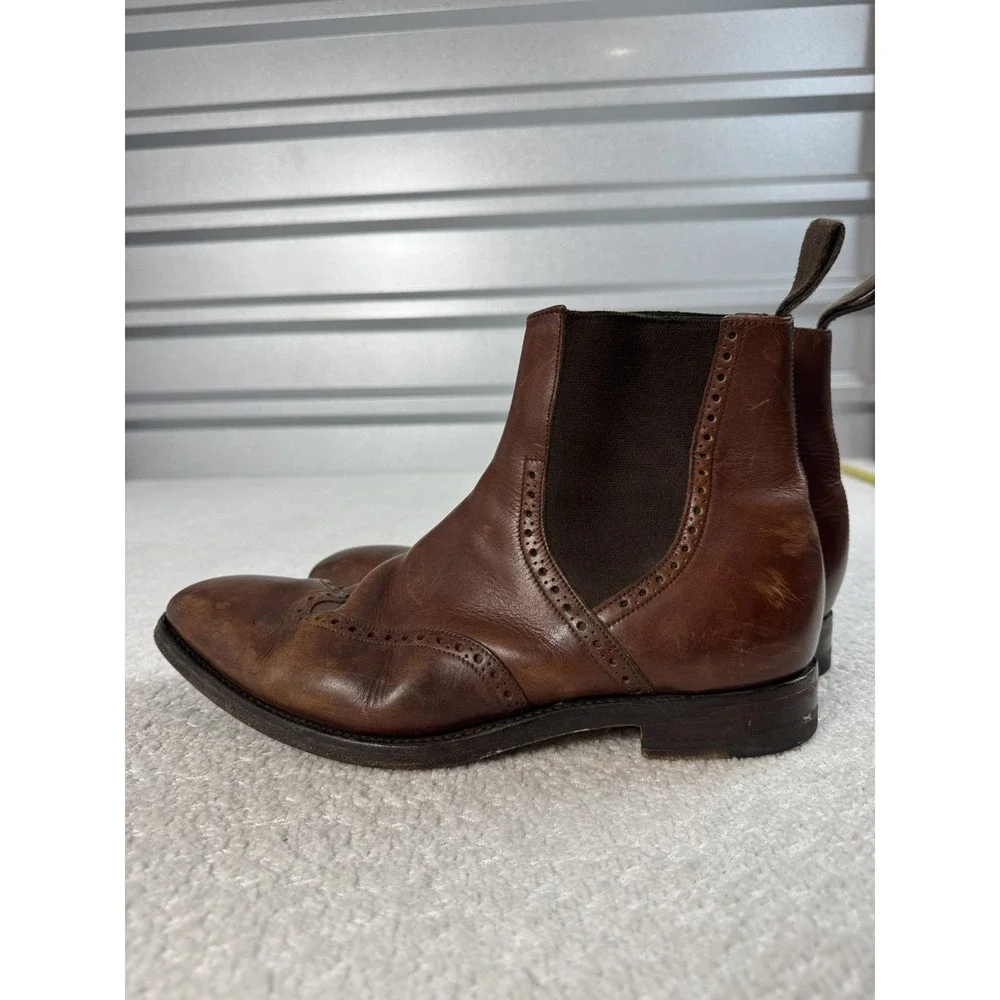 CHARLES‎ TYRWHITT MENS DARK BROWN SLIP. ON CHELSEA BOOTS US SIZE 10-11